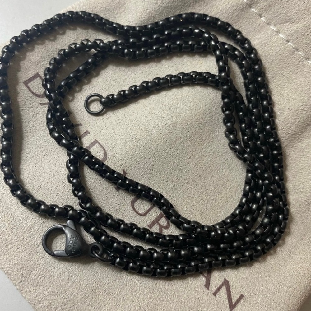 David Yurman Black Stainless Steel Chain